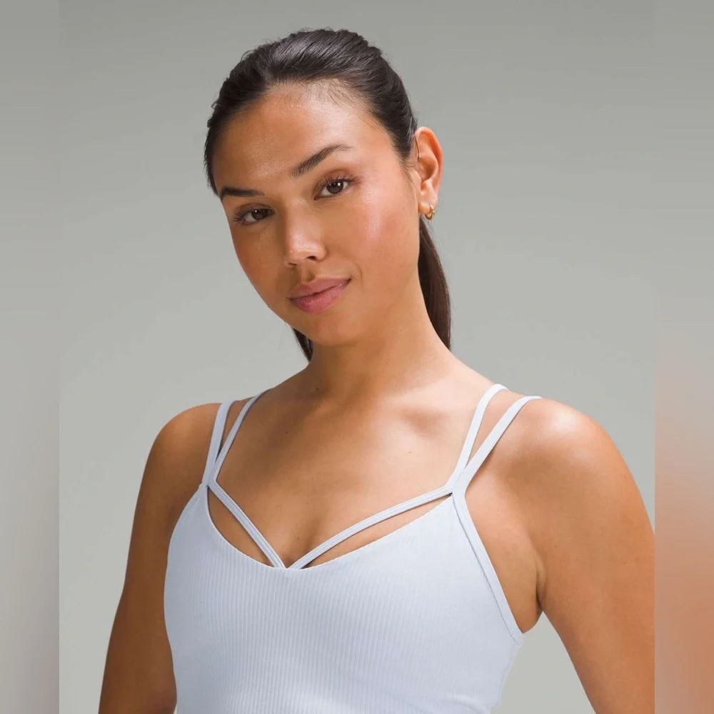 NWT Lululemon Align Strappy Ribbed Tank Top Lilac Ether Purple Crop Camisole 10